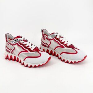 Christian Louboutin Sharkina White Red Sneakers Size 39.5 US 9.5 Women's 6923